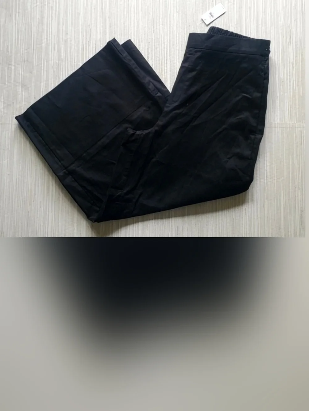 Banana Republic Linen Blend Wide Leg Cropped Pull-On Pants Black S, M, L, XL NWT